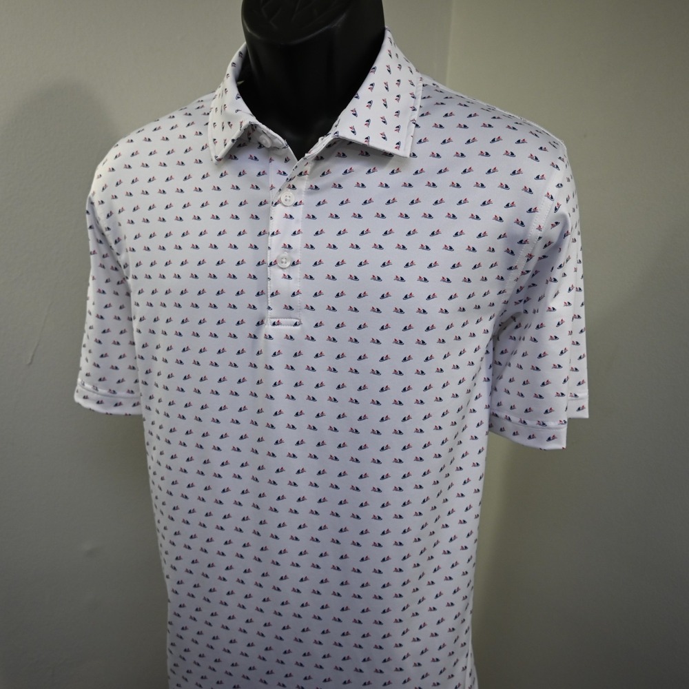Vineyard Vines Performance Golf Polo Wicking Short Sleeve Mens Size Medium - Picture 4 of 9